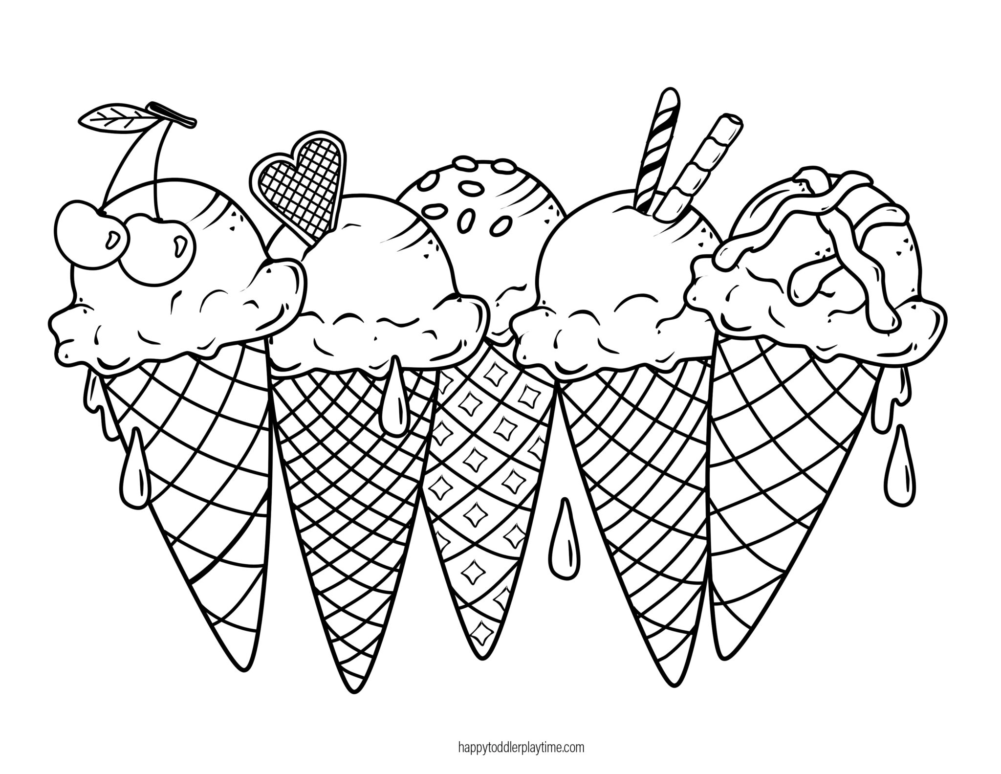 Printable Coloring Pages Ice Cream