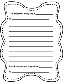 Important Book Template By Lattes And Laughter TpT