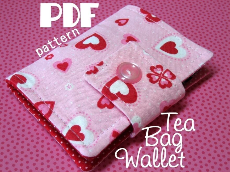 INSTANT DOWNLOAD PDF Sewing Pattern Tea Bag Wallet By BreeLeeD