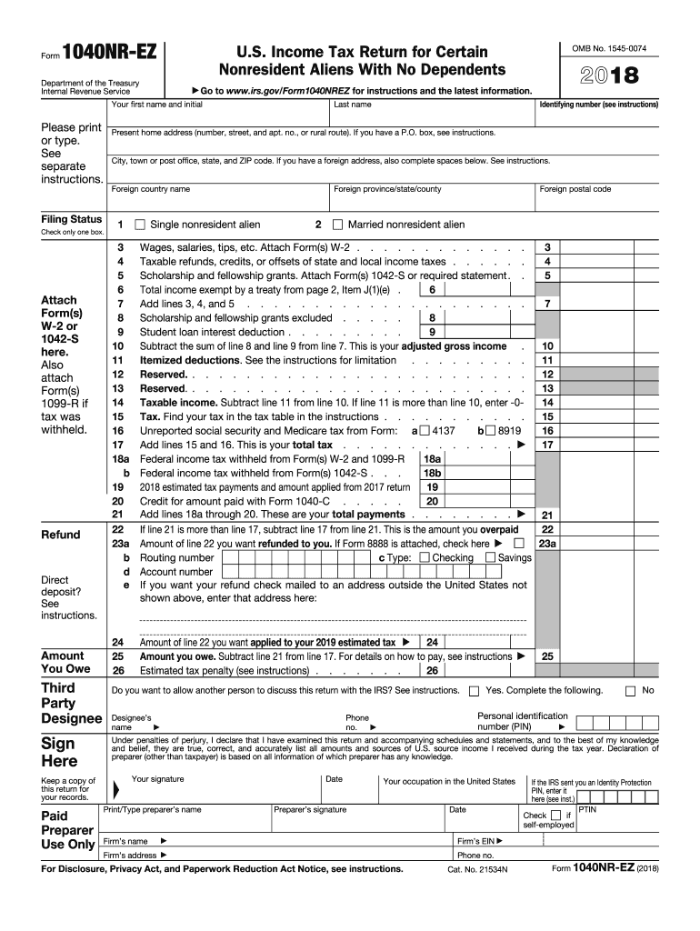 Irs Form 1040 Ez 2025 Stephanie C Nosworthy