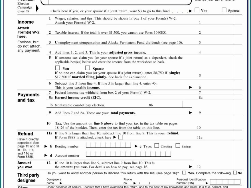 Irs Forms Printable Printable Forms Free Online