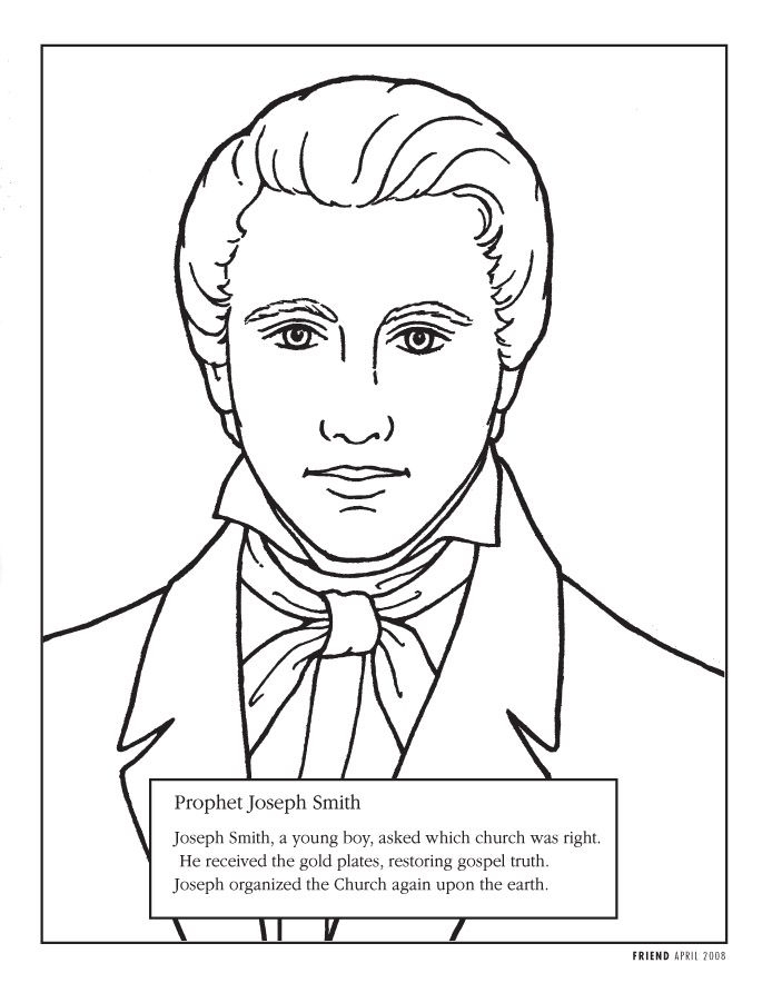 Joseph Smith Coloring Page Scenery Mountains