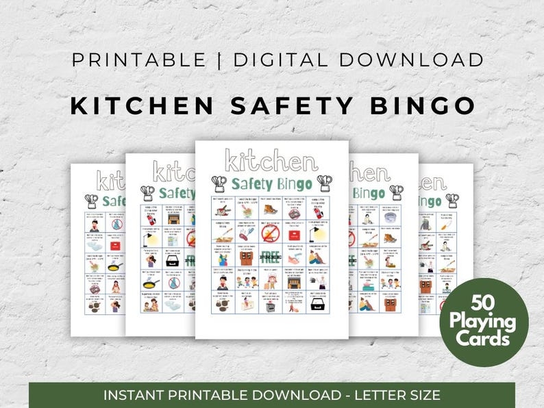Kitchen Safety Bingo Free Printable