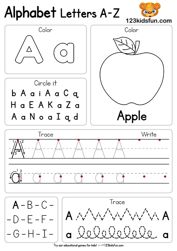 Practice The Letter A Free Printable Worksheets