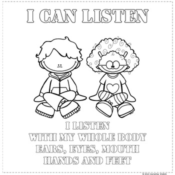 Listening Coloring Pages