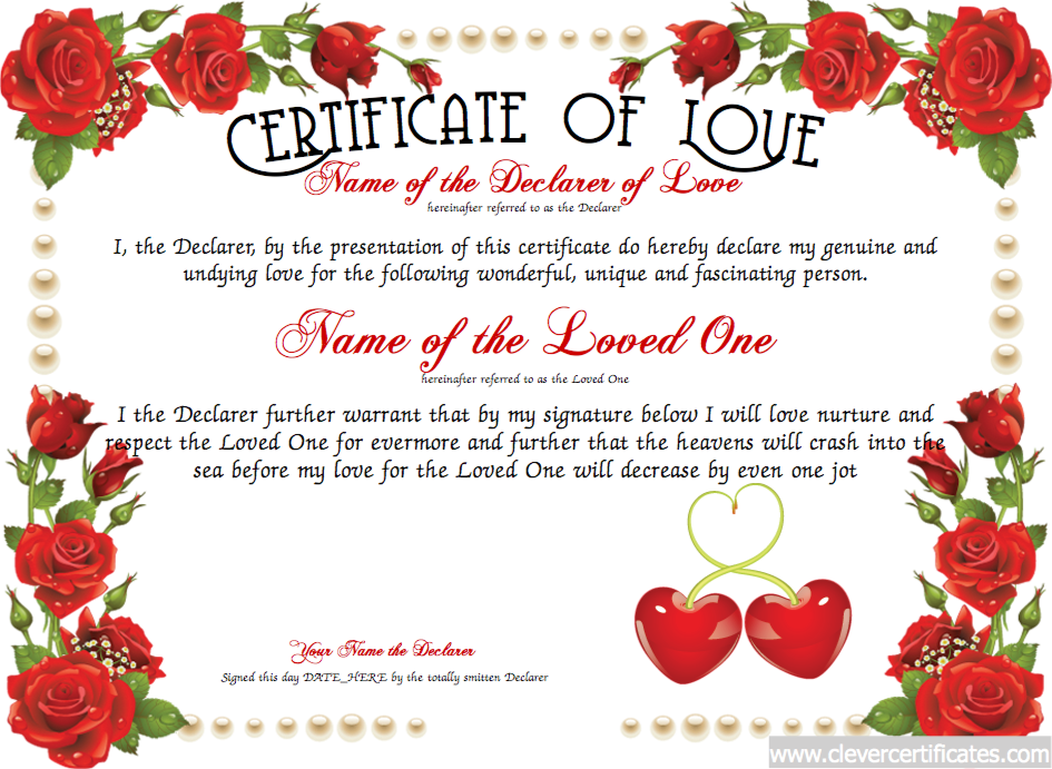 Love Certificate Designer Free Certificate Templates Certificate 