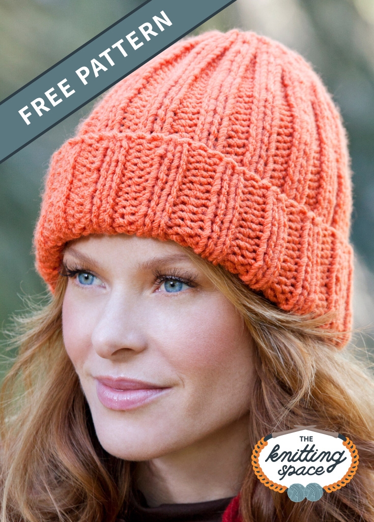 Lovely Ribbed Knitted Hat FREE Knitting Pattern 