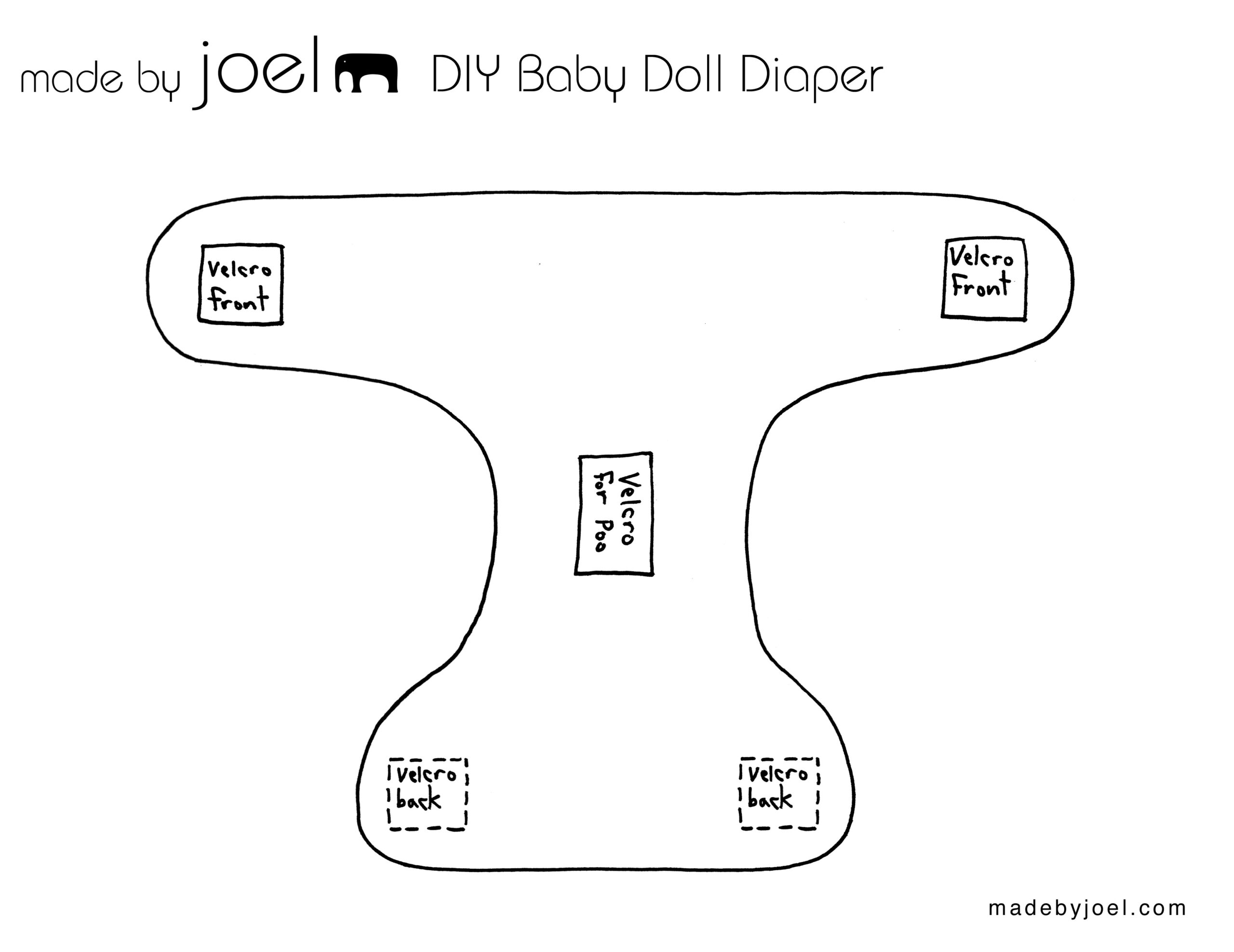 Free Printable Doll Diaper Pattern