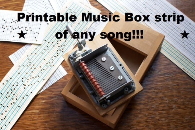 Make A Printable Strip For Your Diy Music Box Of Any Song Or Melody By 