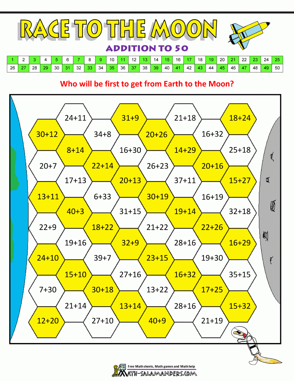 Free Printable Math Games 3rd Grade