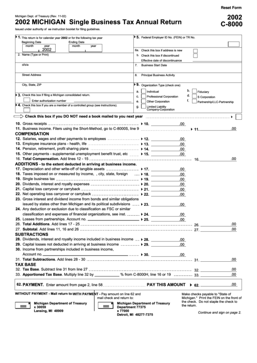Printable Michigan Income Tax Forms