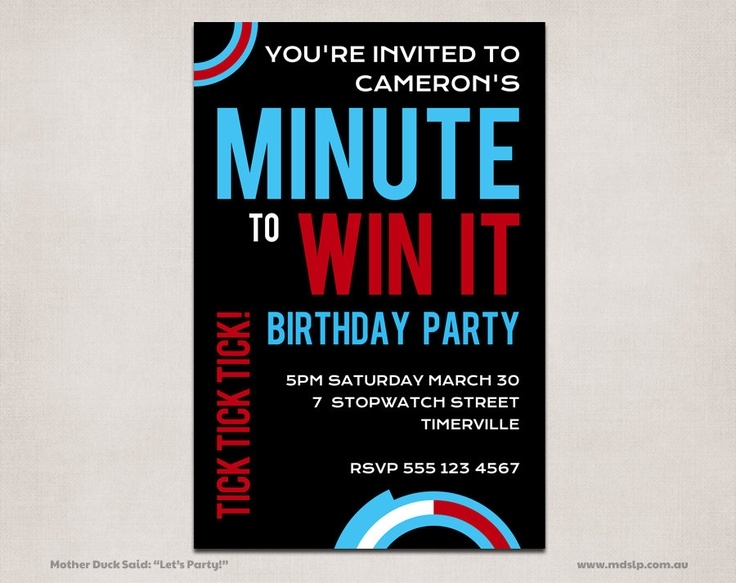 Minute To Win It Free Printable Invitations Free Templates Printable