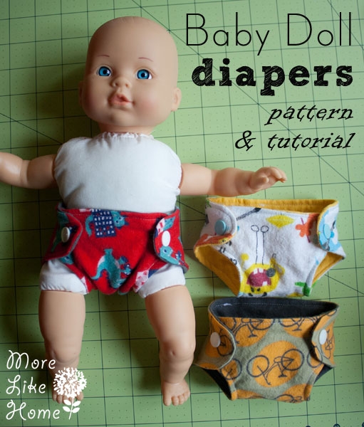 More Like Home Baby Doll Diapers pattern Tutorial 