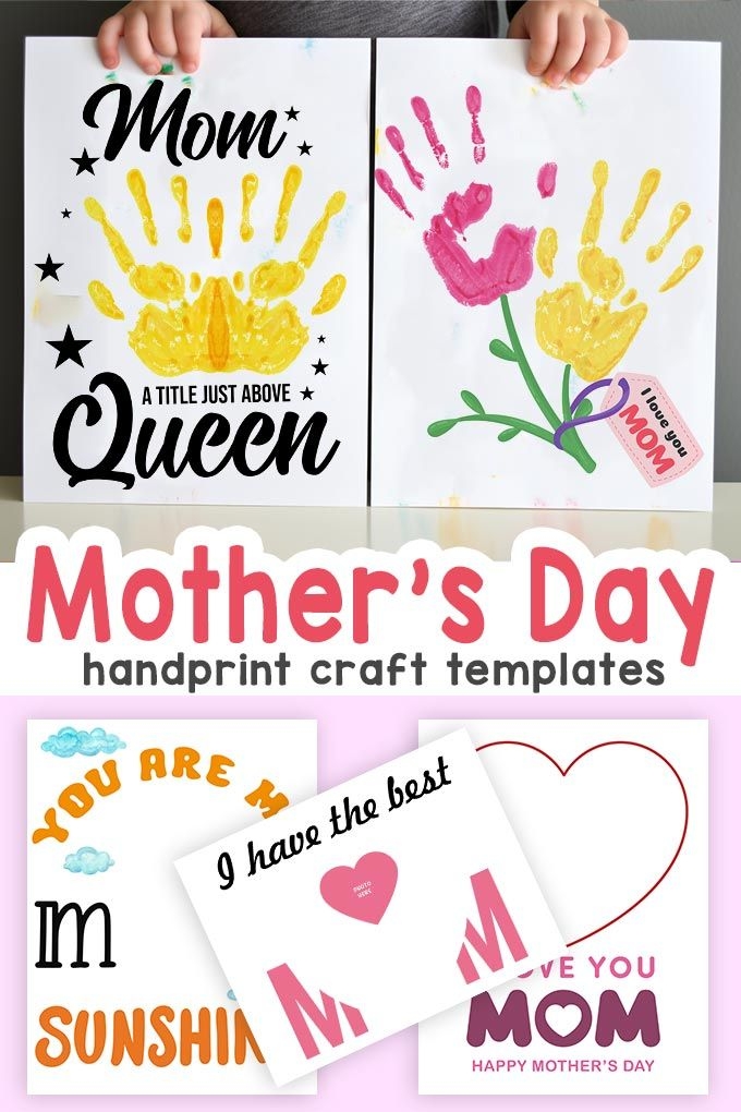 Mother 39 s Day Handprint Craft Printable Templates Mothers Day Card 