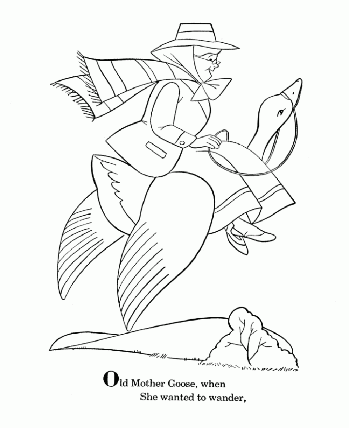 Mother Goose Coloring Pages Free Printable Coloring Pages For Kids
