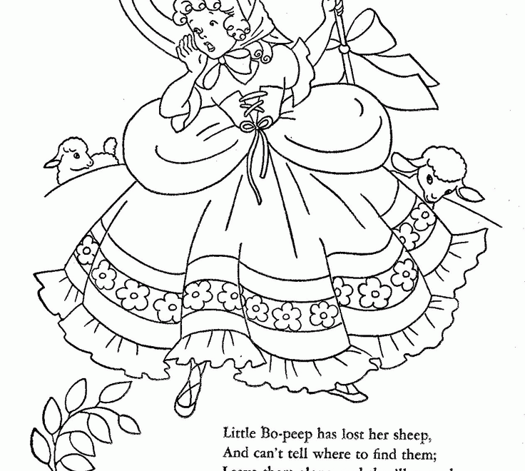 Mother Goose Nursery Rhymes Coloring Pages Coloring Home