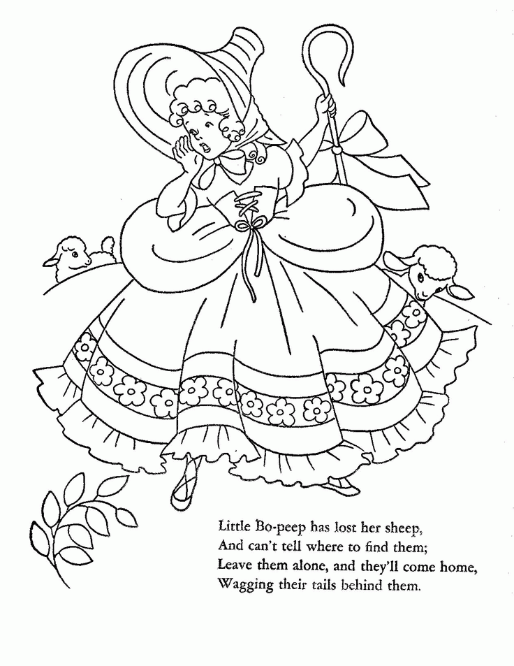 Mother Goose Nursery Rhymes Coloring Pages Coloring Home