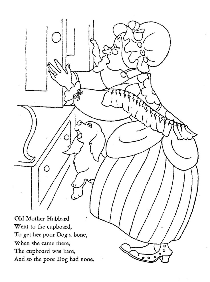 Printable Mother Goose Coloring Pages