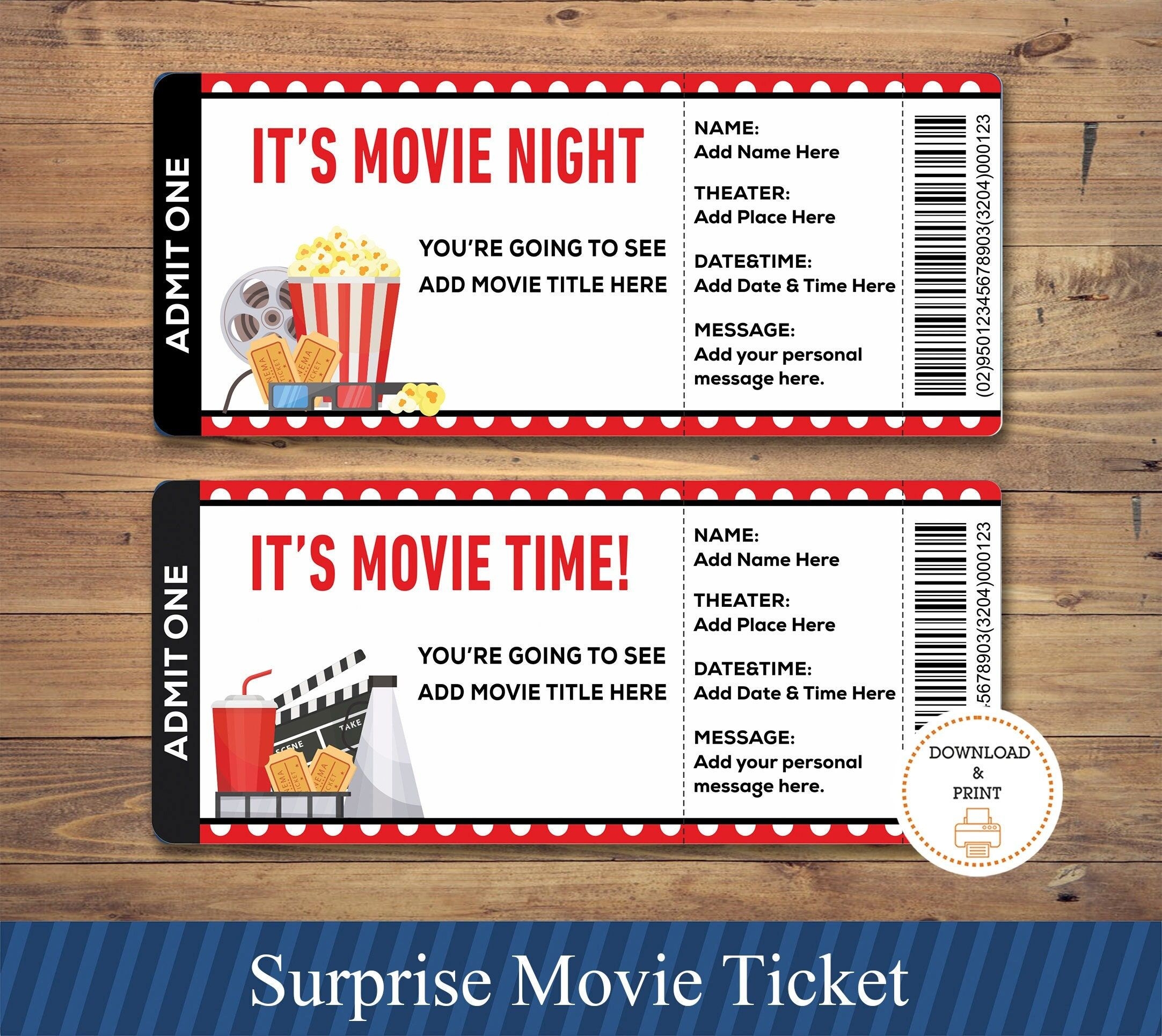 Movie Theater Ticket Template Printable Word Searches