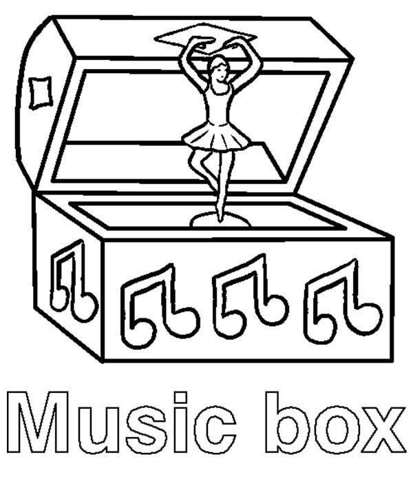 Music Box Coloring Page Coloring Pages