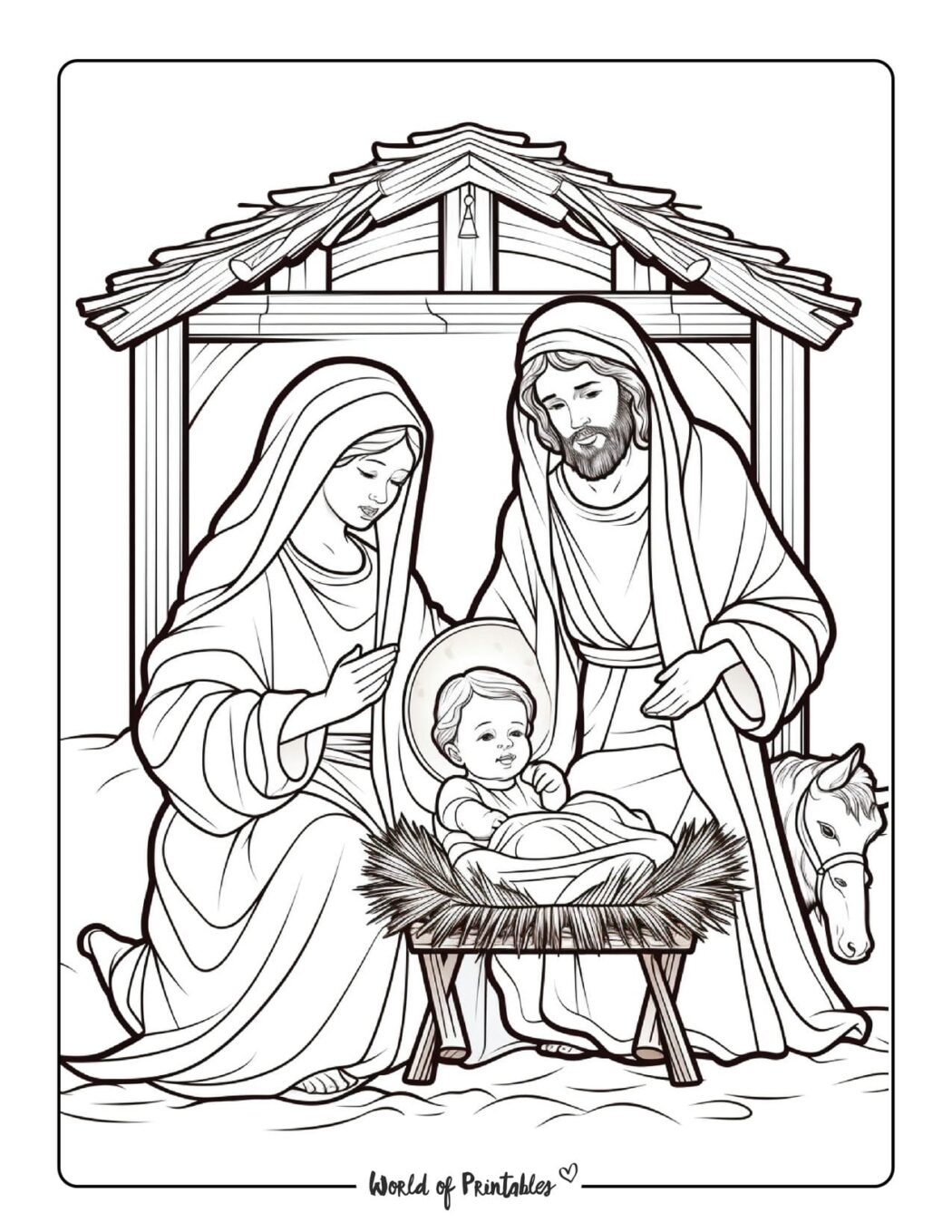 Nativity Coloring Pages World Of Printables