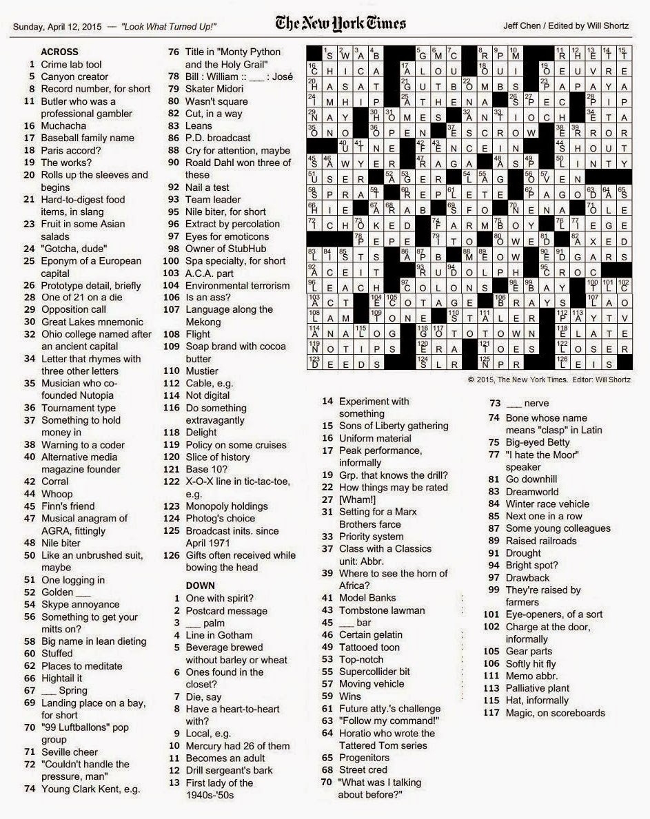 Printable Nyt Sunday Crossword Puzzles 2025