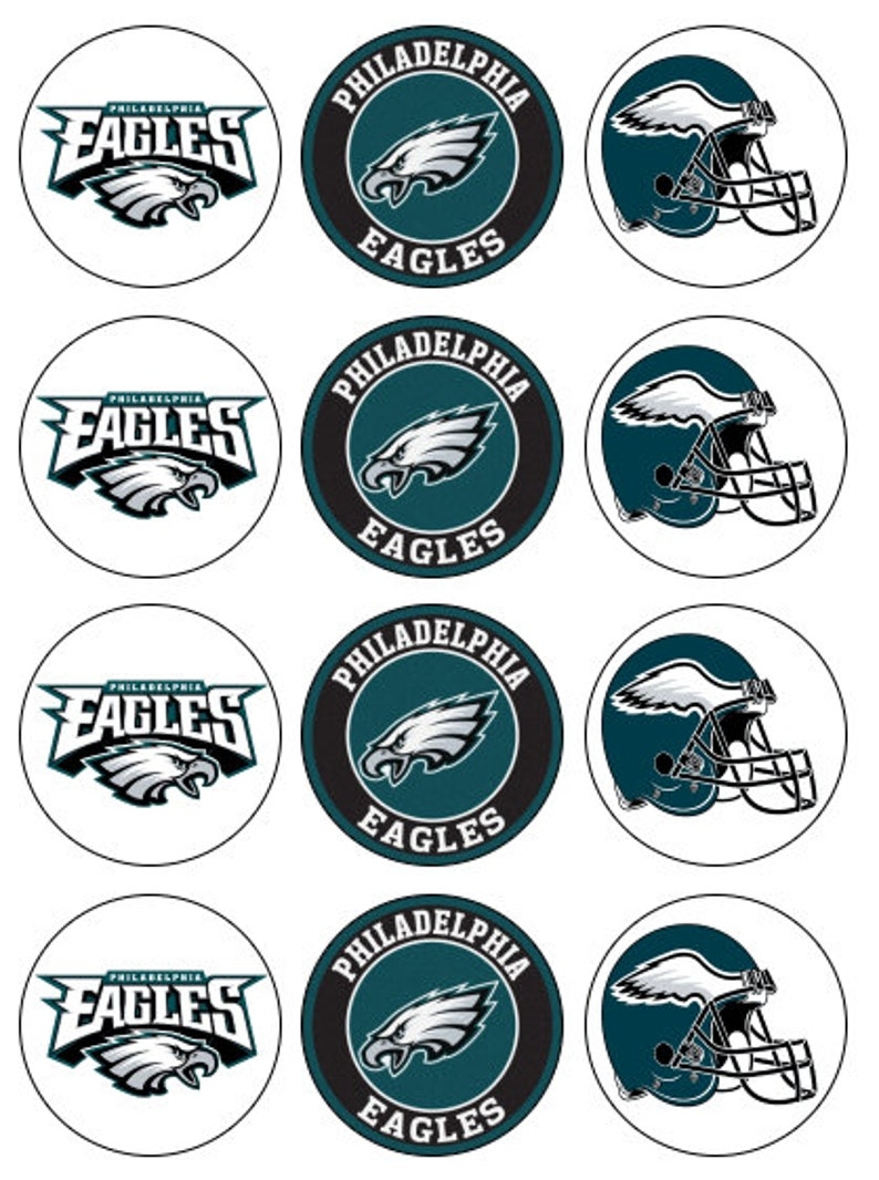 NFL Philadelphia Eagles Pre Cut Edible Cupcake Cake Cake Etsy