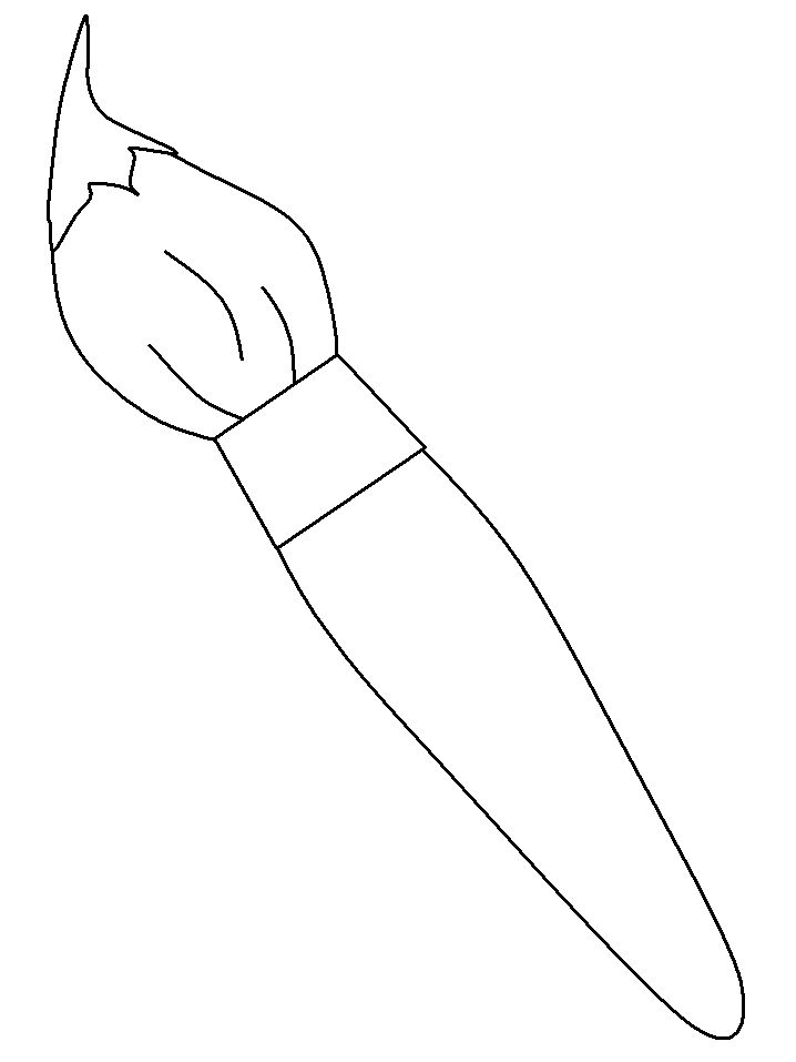 Paintbrush School Coloring Pages School Coloring Pages Abc Coloring 