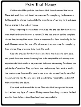 Paired Reading Passages Grade 6