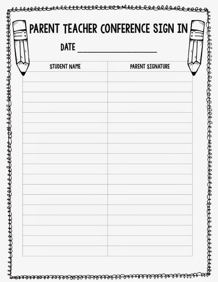Parent Teacher Conference Form Free Printable