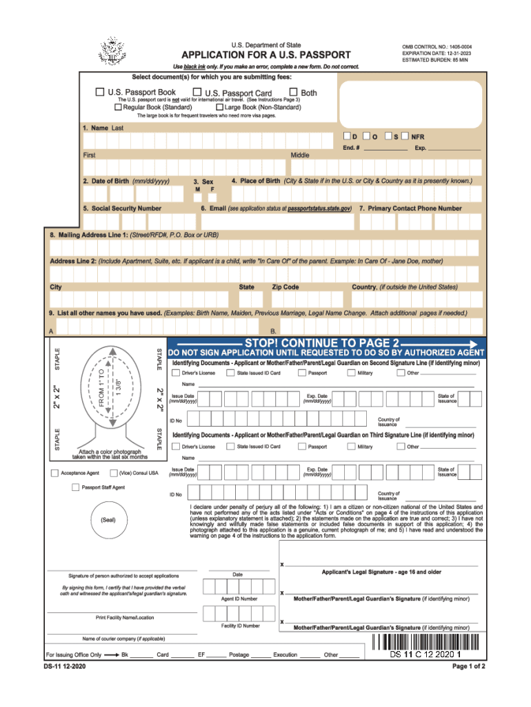 Passport Renewal Form 2023 Printable Forms Free Online