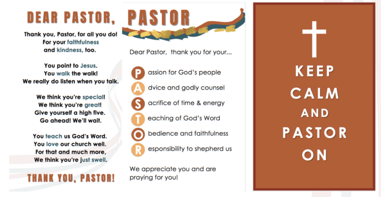 Pastor Appreciation Cards Free Printable