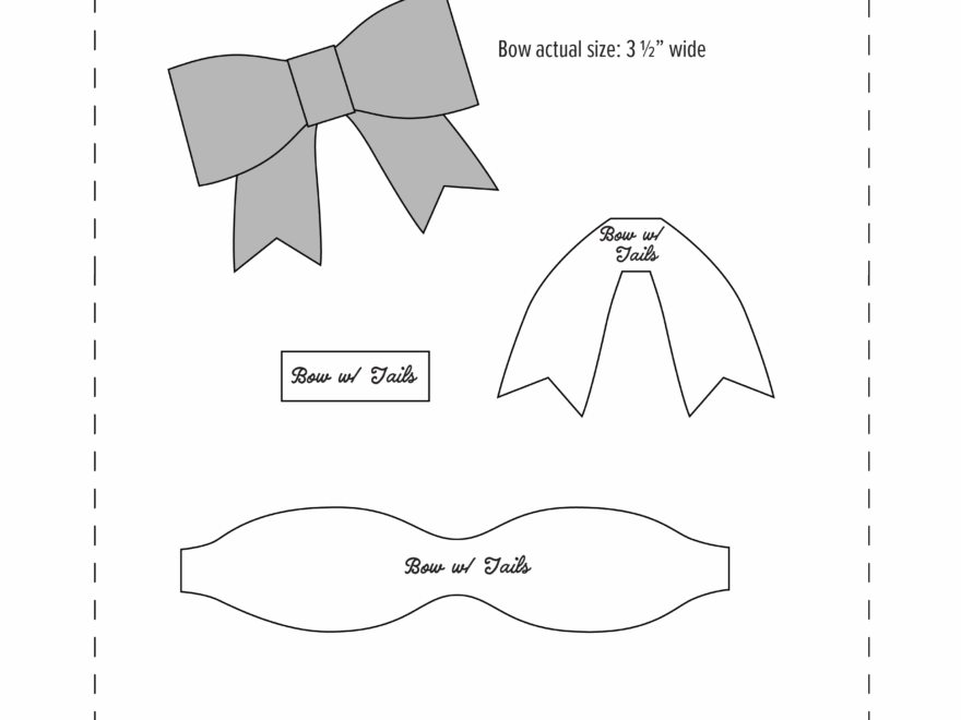 Pdf Printable Bow Template