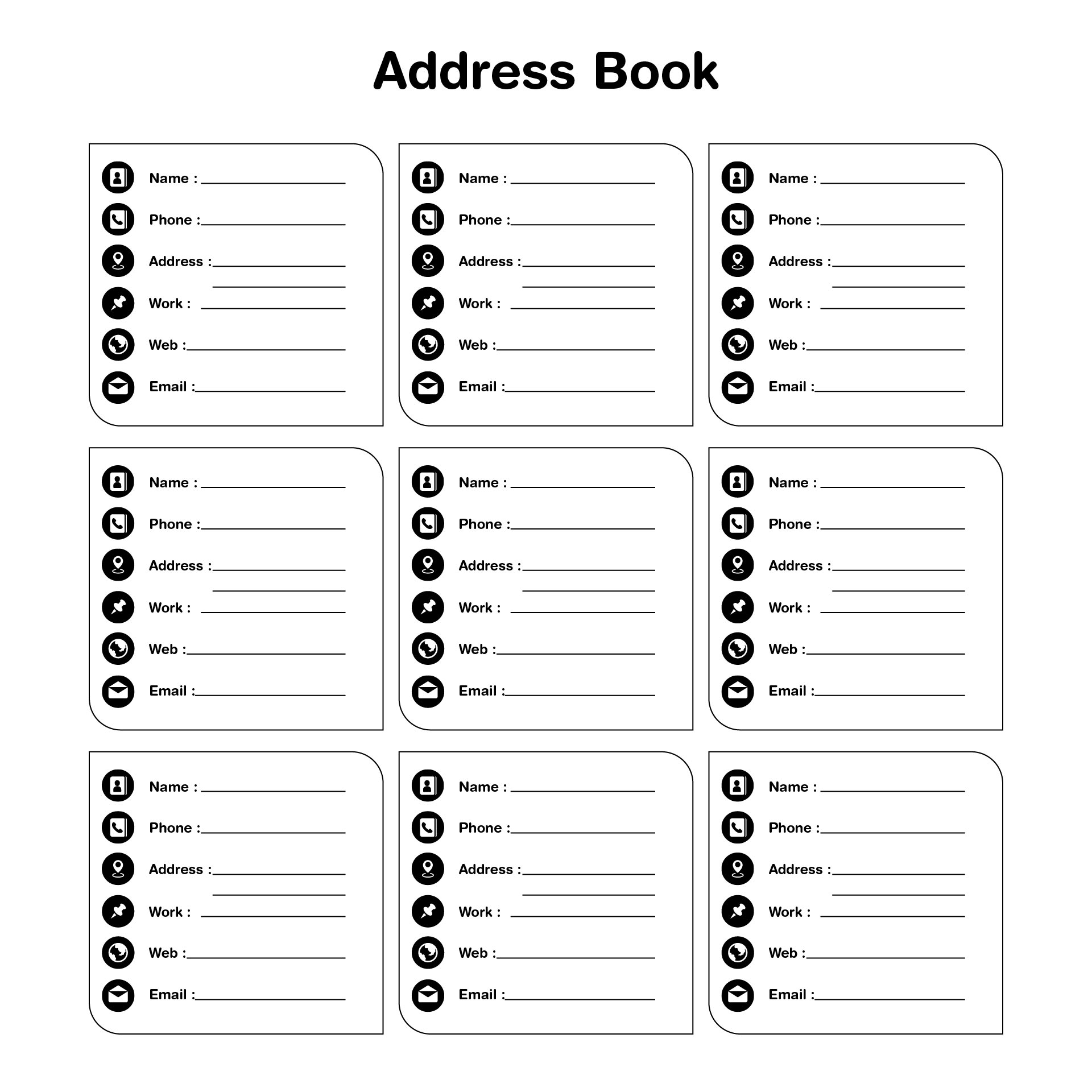 Phone Book Template 10 Free PDF Printables Printablee