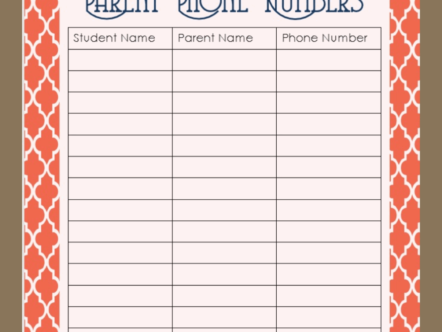 Phone Contact List Template 10 Free PDF Printables Printablee