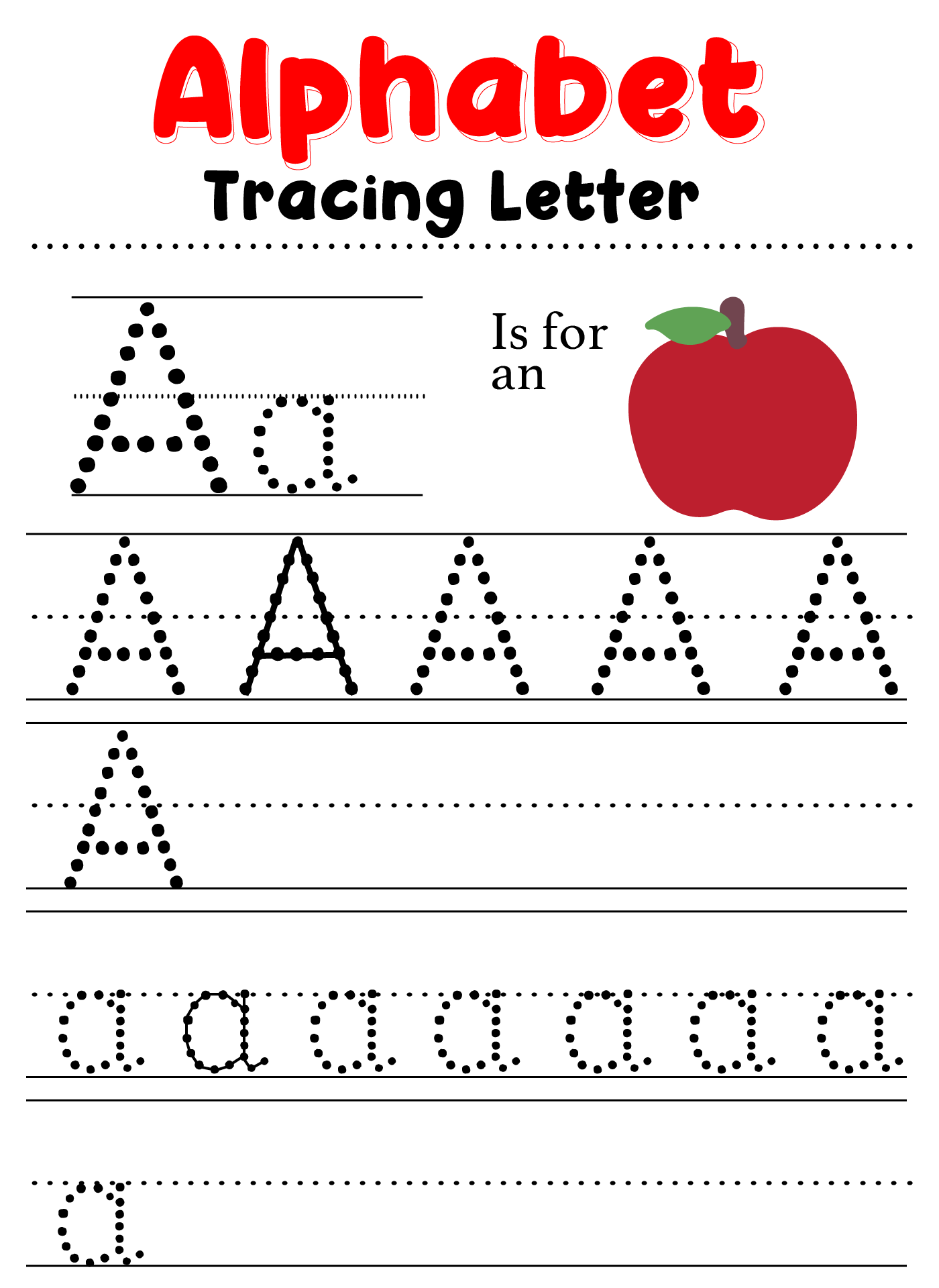 Free Printable Letter A Worksheets For Preschoolers