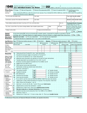 2025 Tax Form 1040 Printable Irsgov