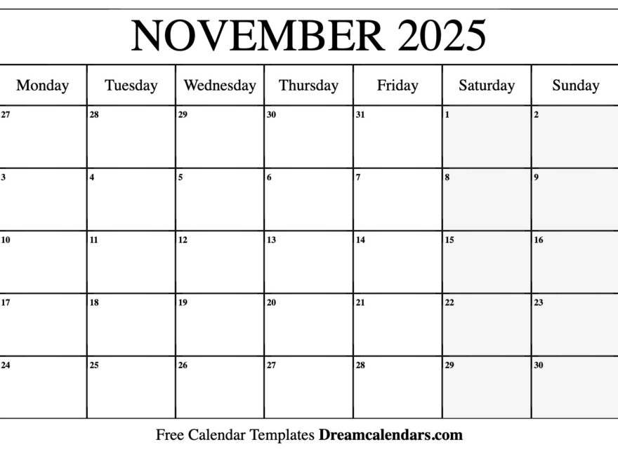 Printable 2025 November Calendar With Holidays S Lawrence Moore