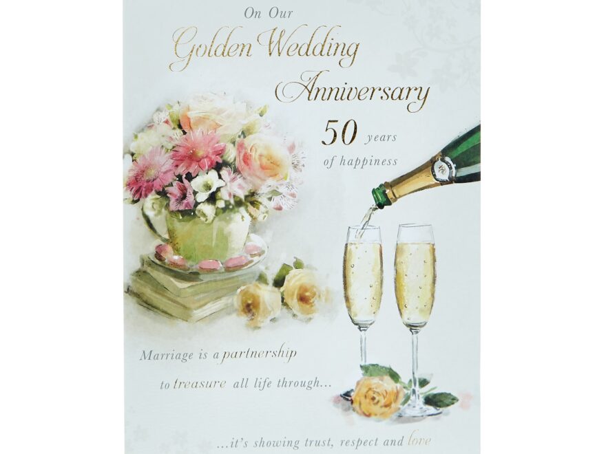 Printable 50th Wedding Anniversary Cards Free Printable Worksheet