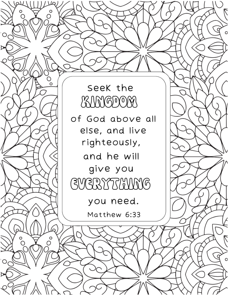 Printable Bible Coloring Pages With Verses