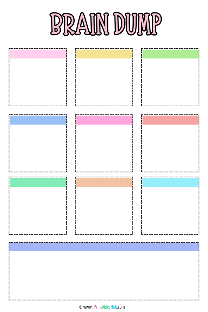 Printable Brain Dump Templates PDF Included Printables Hub