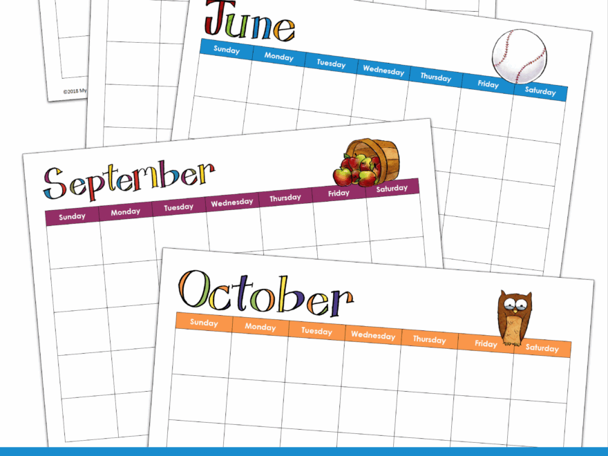 Printable Calendar For Children