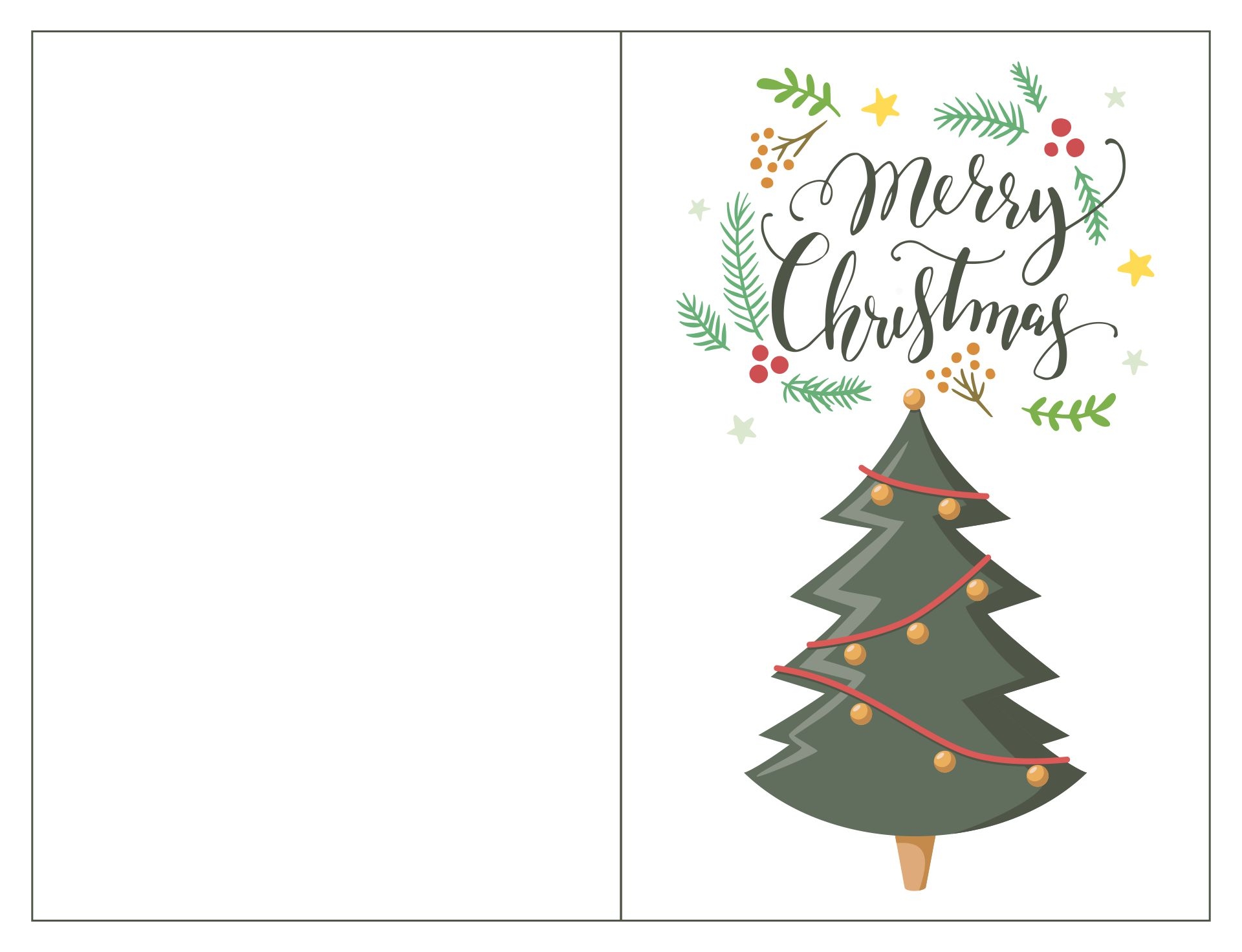 Printable Christmas Card Templates