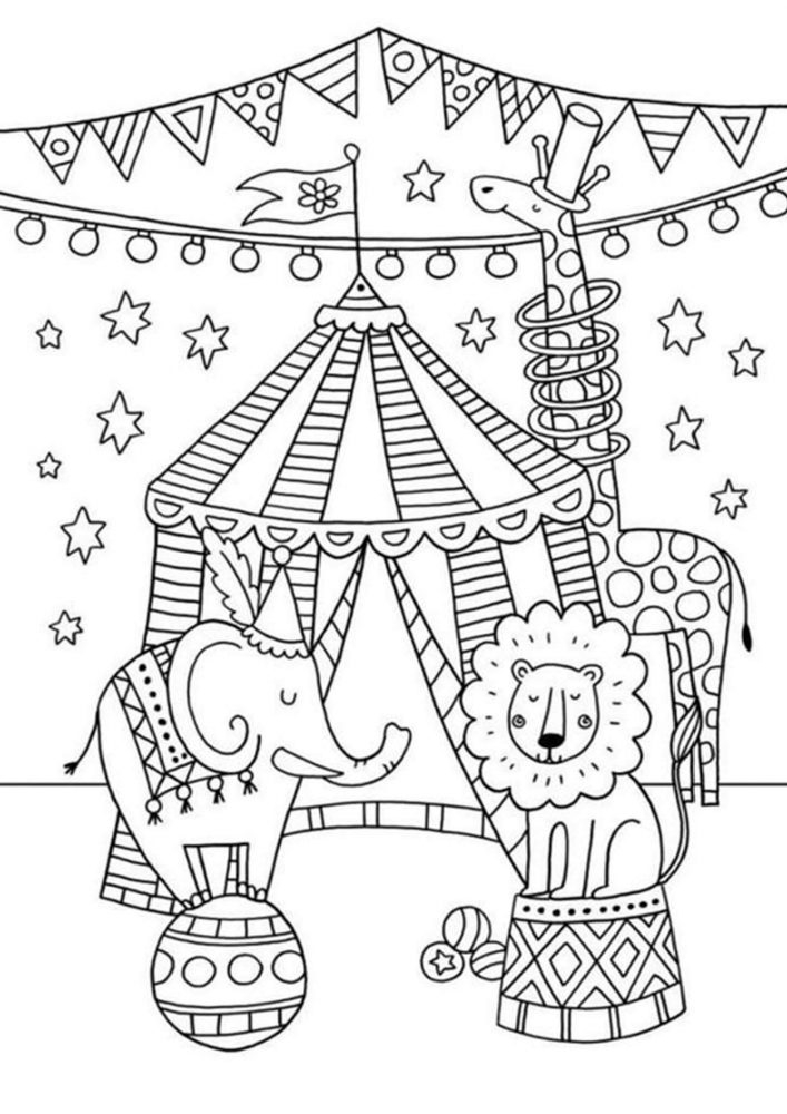 Free Printable Circus Coloring Pages