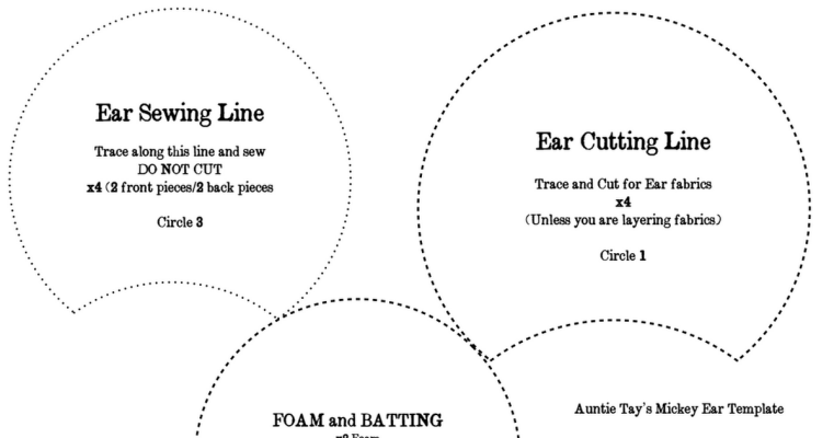 Printable Diy Disney Ears Template