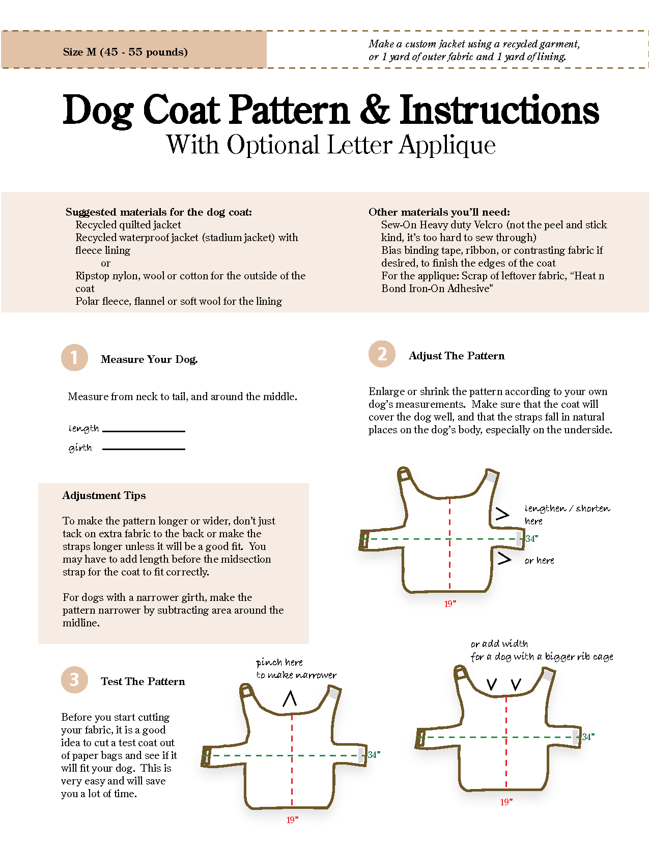 Printable Diy Dog Clothes Patterns