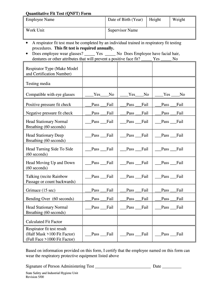 Printable Face Fit Test Certificate Template 2020 2022 Fill And Sign 