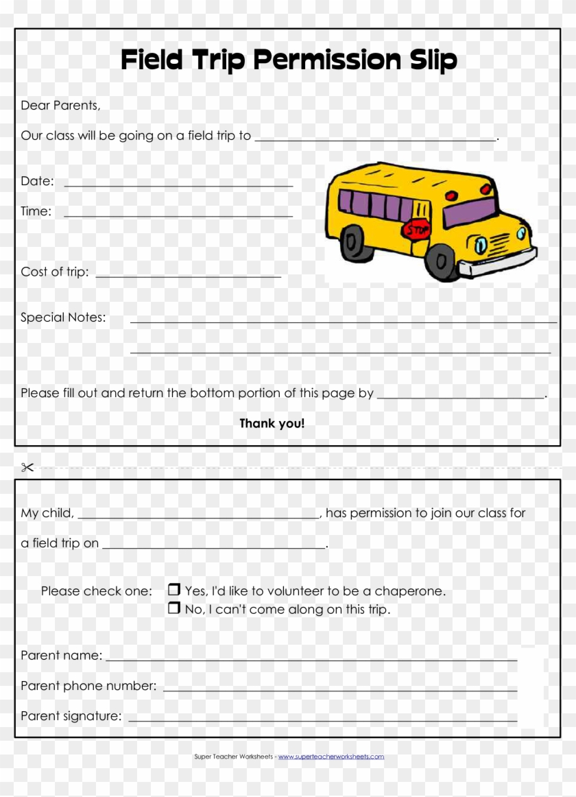 Printable Field Trip Form Template Printable Forms Free Online