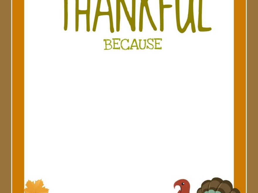 PRINTABLE Free Thanksgiving Printable