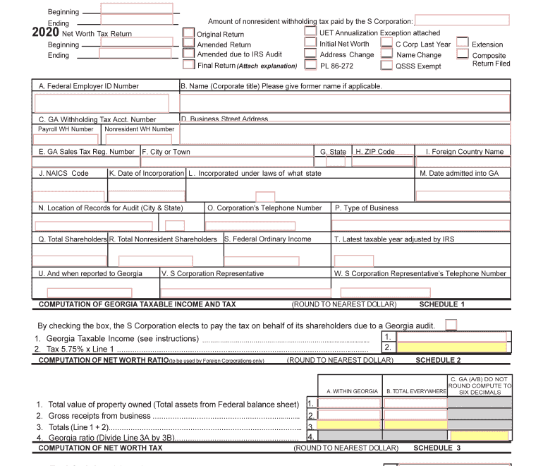 Printable Georgia 500 Ez Tax Form Printable Form 2024